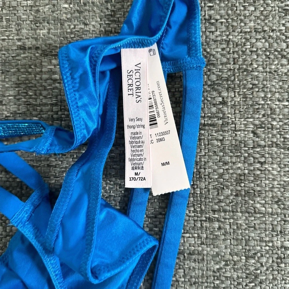 Victoria's Secret Very Sexy Electric Blue Strappy Thong panty